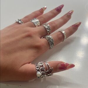 Elegant Silver Ring Set for Women